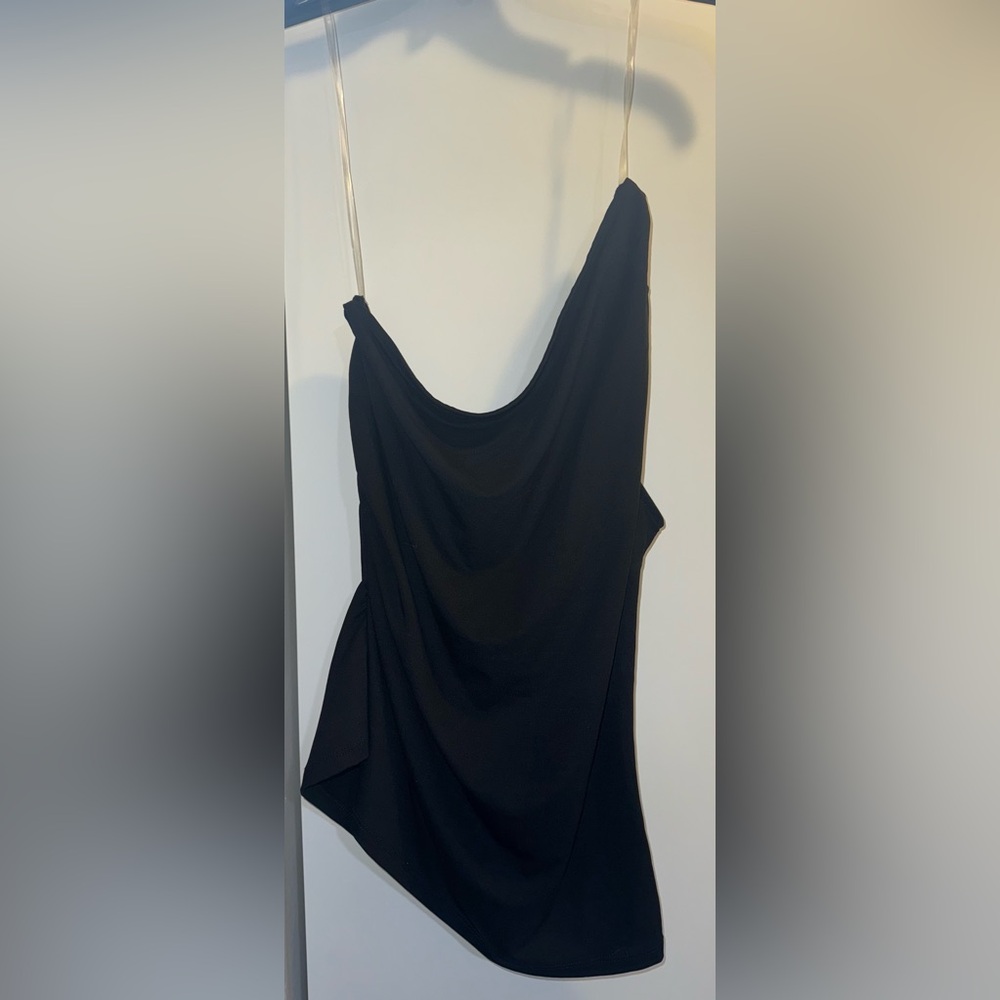 Women’s a new day medium all black one shoulder top